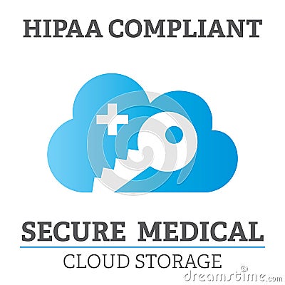 HIPAA Compliance Icon Graphic Vector Illustration