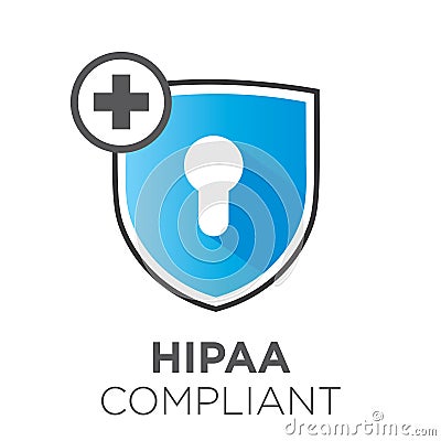 HIPAA Compliance Icon Graphic Vector Illustration