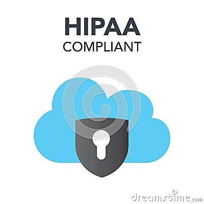 HIPAA Compliance Icon Graphic Vector Illustration