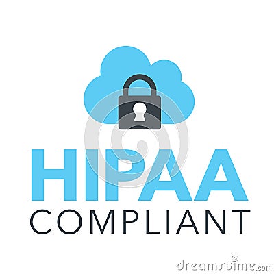 HIPAA Compliance Icon Graphic Vector Illustration