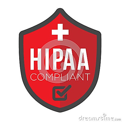 HIPAA Compliance Icon Graphic Vector Illustration