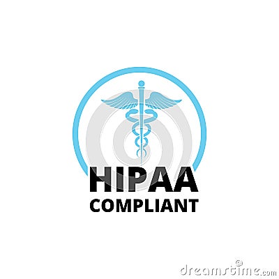 HIPAA Compliance icon isolated on white background Vector Illustration