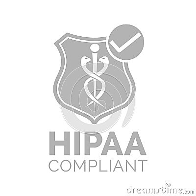 HIPAA Compliance Logo Vector Illustration