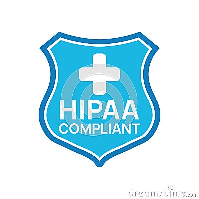 HIPAA Compliant Badge Vector Illustration