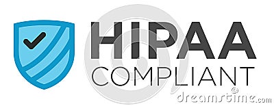 HIPAA Compliant Graphic Vector Illustration