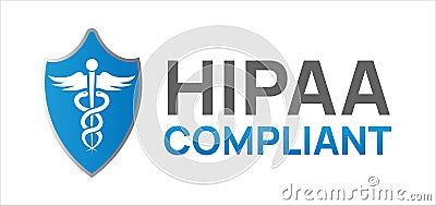HIPAA Compliant Icon Vector Illustration