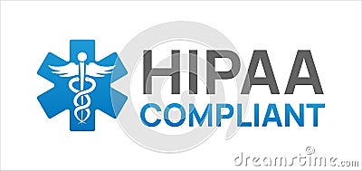 HIPAA Compliant Icon Vector Illustration