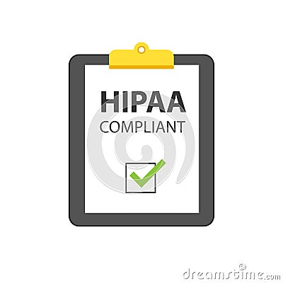 HIPAA Compliant icon Vector Illustration