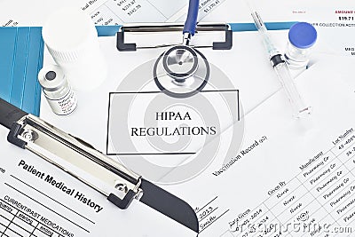 HIPAA Regulations Stock Photo