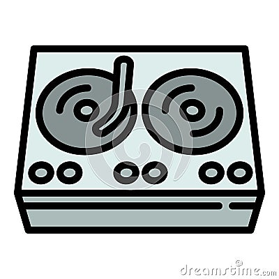 Hiphop swag player icon, outline style Vector Illustration