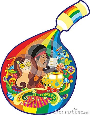 Hippie Vector Illustration