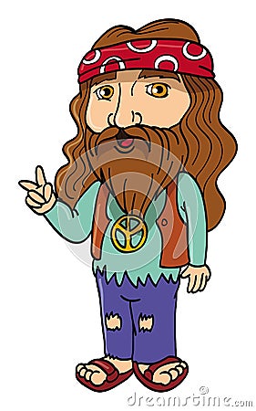 Hippie Vector Illustration