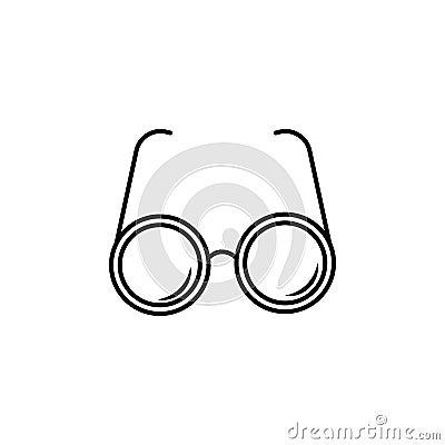 Hippie glasses icon Vector Illustration