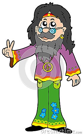 Hippie guru Vector Illustration