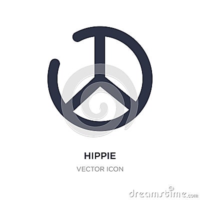 hippie icon on white background. Simple element illustration from World peace concept Vector Illustration