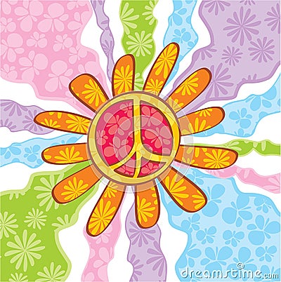 Hippie peace symbol Vector Illustration