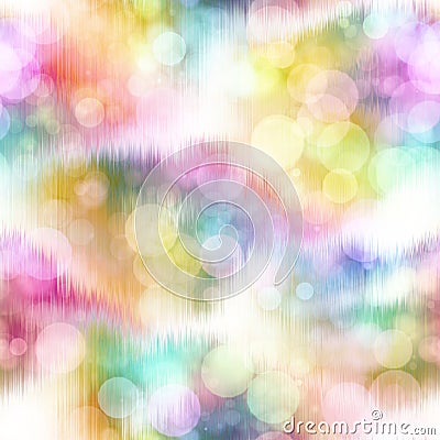 Seamless seventies tie dye bokeh texture. Hippie summer repeat background with ink dyed effect. Stock Photo