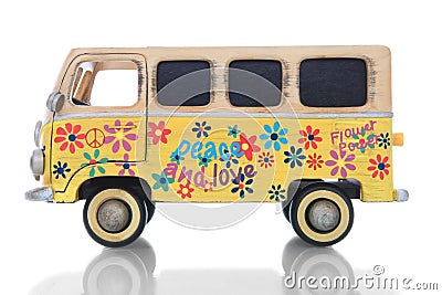 Hippie Van Stock Photo