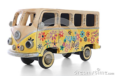 Hippie Van Stock Photo