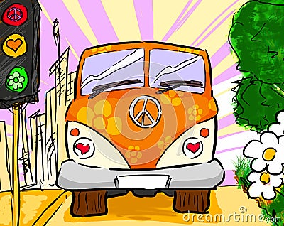 Hippie van Stock Photo