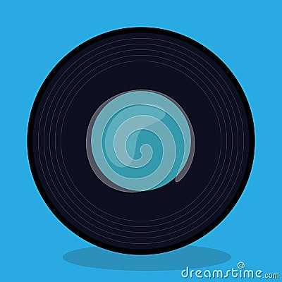 hippies disc blue 12 Vector Illustration