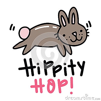 Hippity hop typography t-shirt design, tee print, t-shirt design Vector Illustration
