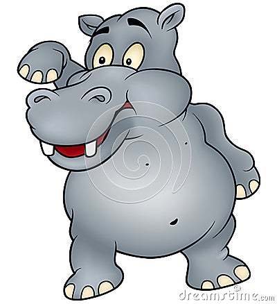 Hippo Vector Illustration