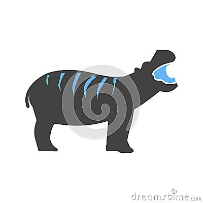 Hippo, africa, anima Vector Illustration