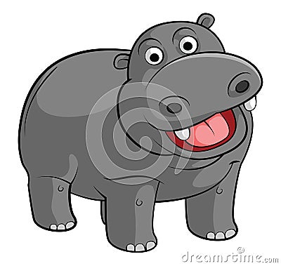 Hippo Vector Illustration