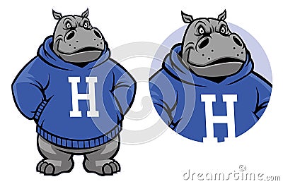 Hippo mascot Vector Illustration