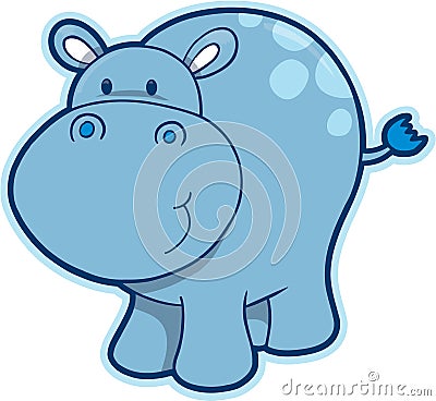 Hippopotamus Vector Vector Illustration