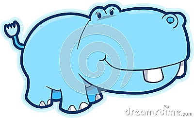 Hippopotamus Vector Vector Illustration