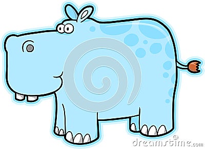 Hippopotamus Vector Vector Illustration