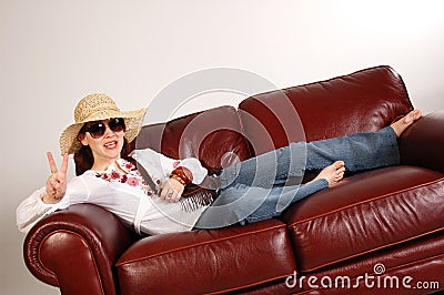 Hippy girl 1 Stock Photo