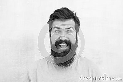 Hipster appearance. Beard fashion and barber concept. Perceptions of male beauty around the world. Man bearded hipster Stock Photo