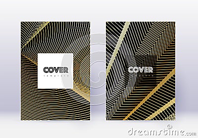 Hipster cover design template set Vector Illustration