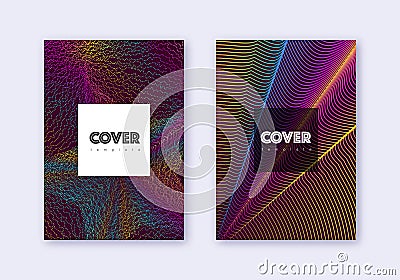 Hipster cover design template set Vector Illustration