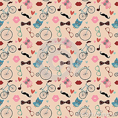 tumblr retro wallpaper Royalty Hipster Free Seamless Pattern Colorful Doodles