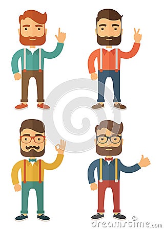 Hipster. Flat Vector Illustration. Vector Illustration