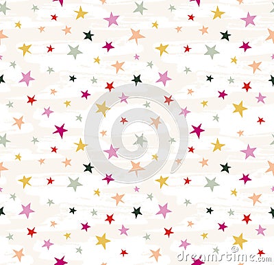 Hipster Geometric Star seamless Pattern. Vector Illustration