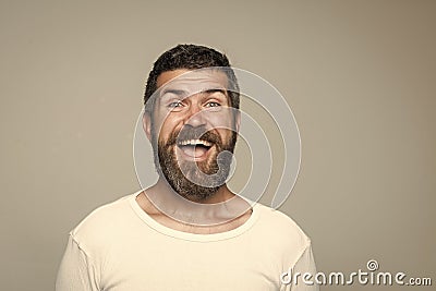 Hipster with happy face. Stock Photo