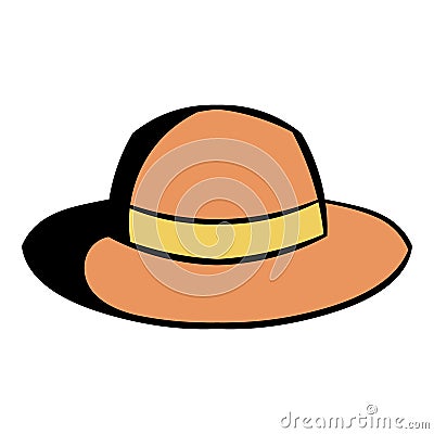 Hipster hat icon cartoon Vector Illustration