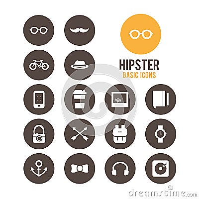 Hipster icon. Vector illustration. Vector Illustration