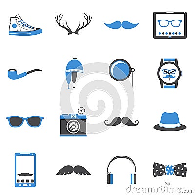 Hipster icons set Vector Illustration