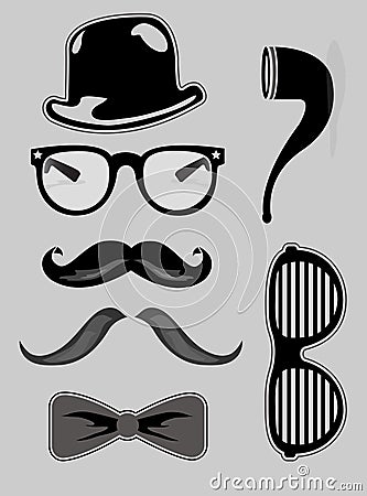 Hipster Icons Vector Illustration