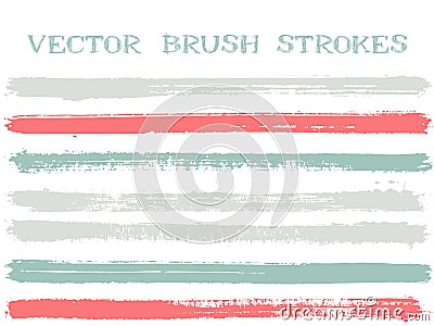 Hipster ink brush strokes design elements. Vector Illustration