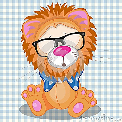 Hipster Lion Vector Illustration