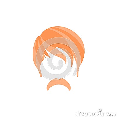 Hipster Male Hair and Facial Style With Hippie Moustache Vector Illustration