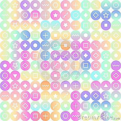 Hipster modern background with colorful circles Vector Illustration