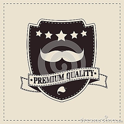 Hipster retro mustache Vector Illustration